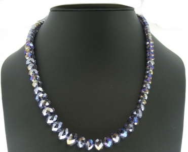 GRADUATED CRYSTAL BEADED NECKLACE