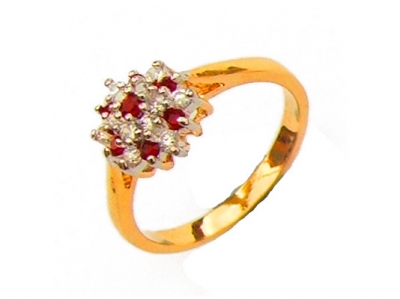 TWO-TONE GOLD-RHODIUM PLATED RING