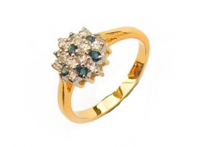 TWO-TONE GOLD-RHODIUM PLATED RING