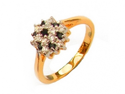 TWO-TONE GOLD-RHODIUM PLATED RING