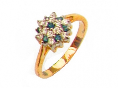 TWO-TONE GOLD-RHODIUM PLATED RING