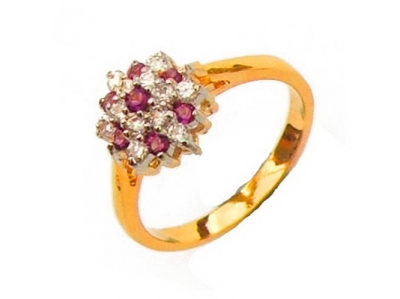 TWO-TONE GOLD-RHODIUM PLATED RING