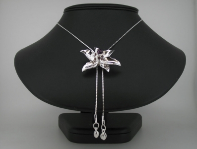 SILVER PLATED SLIDER NECKLACE