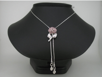 SILVER PLATED SLIDER NECKLACE