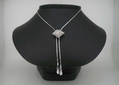 SILVER PLATED SLIDER NECKLACE