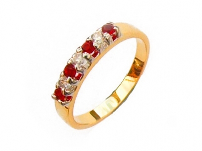 TWO-TONE GOLD-RHODIUM PLATED RING