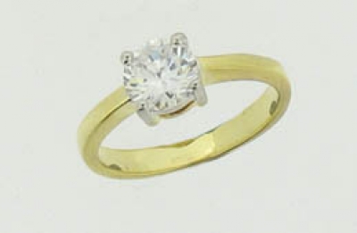 TWO-TONE GOLD-RHODIUM PLATED RING