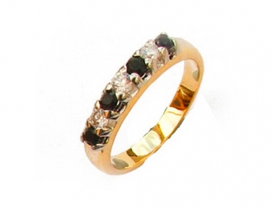 TWO-TONE GOLD-RHODIUM PLATED RING