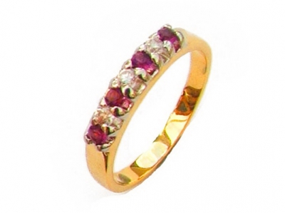TWO-TONE GOLD-RHODIUM PLATED RING