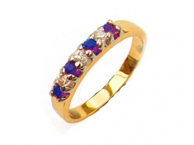 TWO-TONE GOLD-RHODIUM PLATED RING