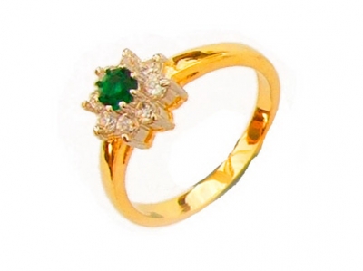 TWO-TONE GOLD-RHODIUM PLATED RING