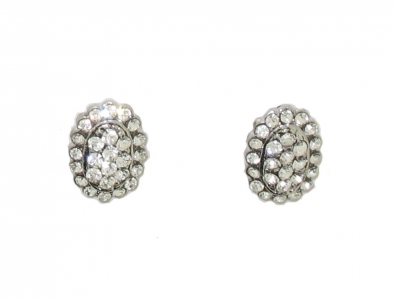 IMMITATION RHODIUM PIN EARRINGS.