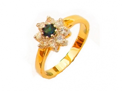 TWO-TONE GOLD-RHODIUM PLATED RING