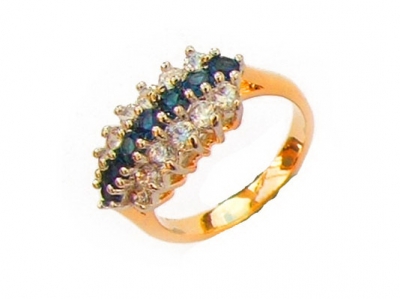 TWO-TONE GOLD-RHODIUM PLATED RING