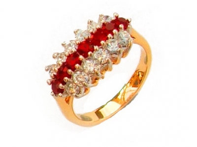 TWO-TONE GOLD-RHODIUM PLATED RING