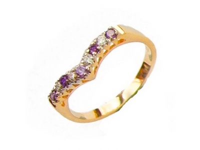 TWO-TONE GOLD-RHODIUM PLATED RING