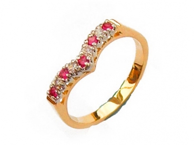 TWO-TONE GOLD-RHODIUM PLATED RING