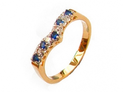 TWO-TONE GOLD-RHODIUM PLATED RING