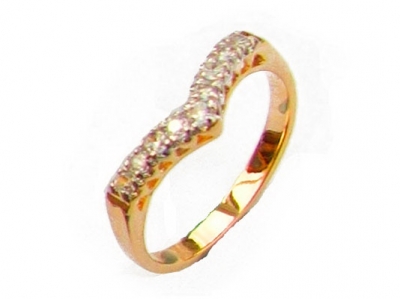 TWO-TONE GOLD-RHODIUM PLATED RING