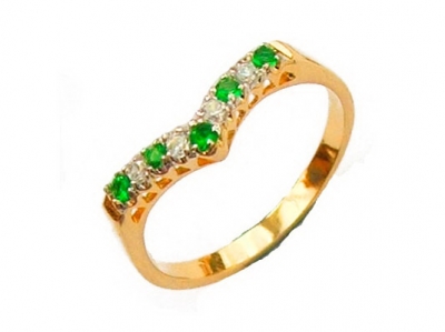 TWO-TONE GOLD-RHODIUM PLATED RING