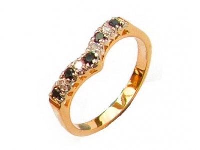 TWO-TONE GOLD-RHODIUM PLATED RING