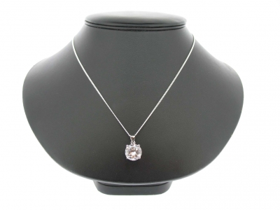 ROUND CLEAR CZ PENDANT