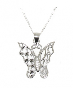 925 STERLING SILVER BUTTERFLY PENDANT.