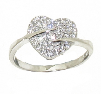 925 STERLING HEART RING.