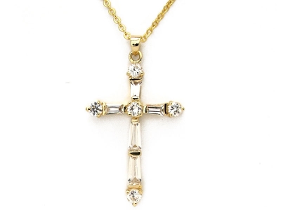 LARGE BAGETTE CZ CROSS