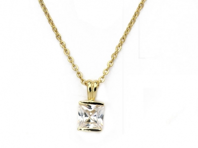 RECTANGULAR CZ PENDANT