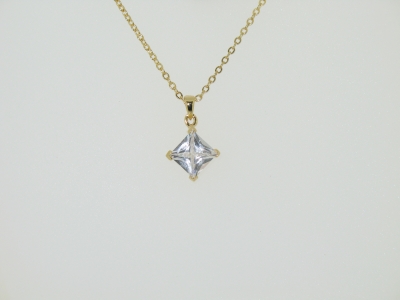 SQUARE CZ PENDANT