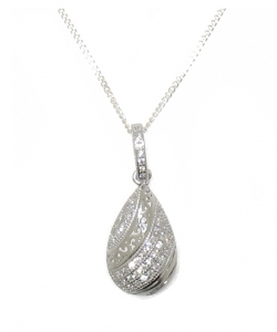 925 STERLING SILVER TEARDROP PENDANT.