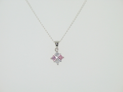 925 STERLING SILVER SQUARE PENDANT.