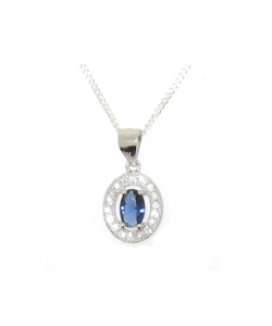 925 STERLING SILVER CZ PENDANT.