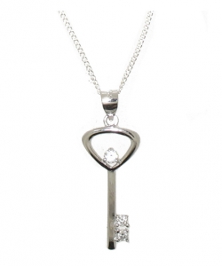 925 SILVER KEY PENDANT.