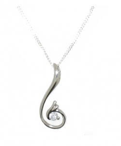 925 STERLING SILVER SWIRL PENDANT.