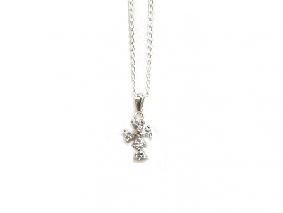 925 STERLING SILVER CZ CROSS.