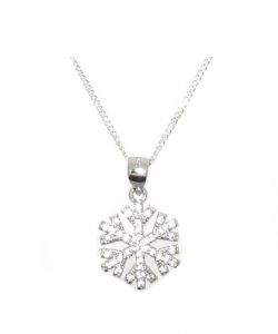 925 SILVER SNOWFLAKE PENDANT.