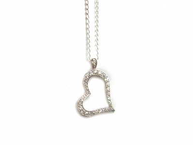 925 STERLING SILVER HEART PENDANT.