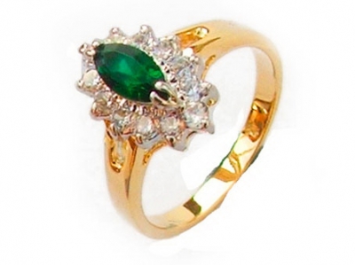 TWO-TONE GOLD-RHODIUM PLATED RING