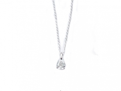 925 SMALL TEARDROP CZ PENDANT.