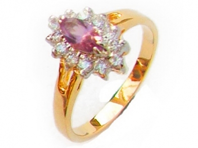 TWO-TONE GOLD-RHODIUM PLATED RING