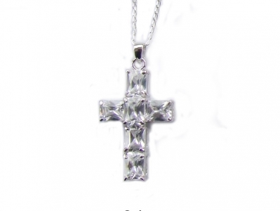 925 STERLING LARGE CROSS PENDANT.