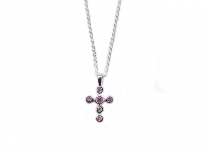 925 STERLING CZ CROSS PENDANT.