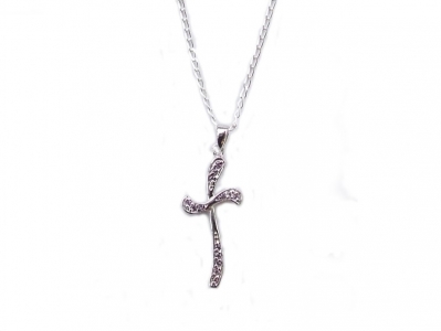 925 CZ CROSS PENDANT.