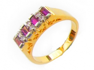 TWO-TONE GOLD-RHODIUM PLATED RING