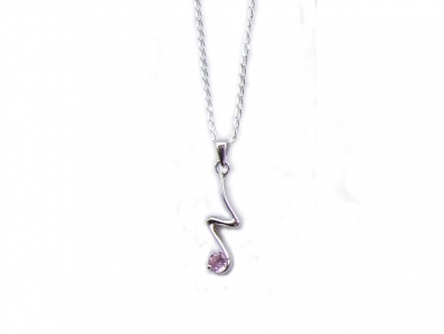 925 STERLING ZIG-ZAG PENDANT.