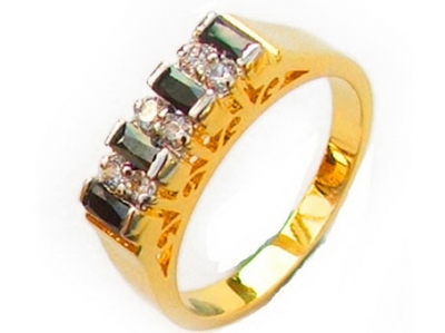 TWO-TONE GOLD-RHODIUM PLATED RING