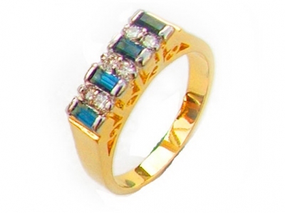 TWO-TONE GOLD-RHODIUM PLATED RING