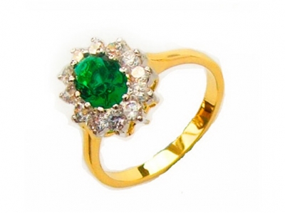 TWO-TONE GOLD-RHODIUM PLATED RING